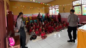 Polres Mappi Kenalkan Program Polisi Sahabat Anak kepada Murid TK