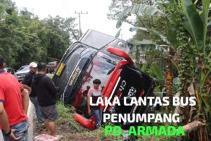 KAPOLRES LAHAT PIMPIN EVAKUASI PASCA LAKA LANTAS BUS PENUMPANG
