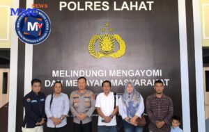 Audensi Ketua Persatuan Wartawan Indonesia (PWI) Terpilih  Bersama Kapolres Lahat