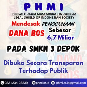 Diduga Selewengkan Dana BOS PHMI Desak SMKN 3 Depok Transparan