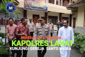 KAPOLRES LAHAT PERERAT SILATURAHMI SESAMA UMAT BERAGAMA  KUNJUNGI GERJA SANTA MARIA